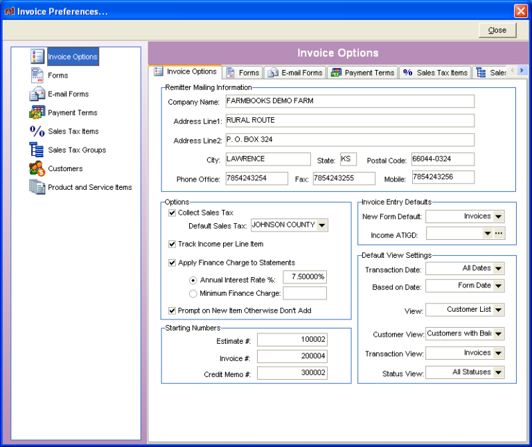 Generate Invoices - FarmBooks Accounting Software