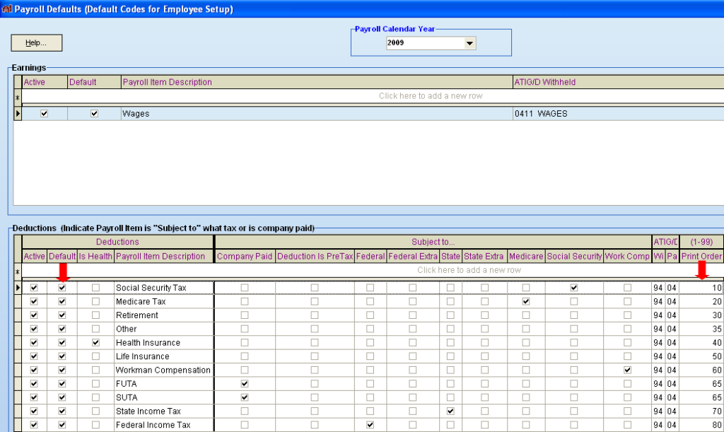 Payroll Defaults - FarmBooks Accounting Software